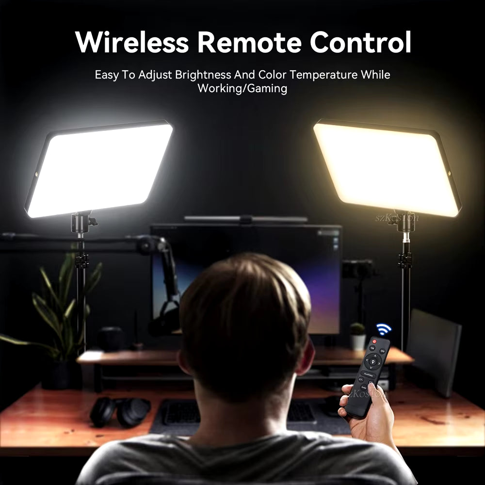 10Inch LED Video Light Ring Panel 3200K-6000K Photography Lighting Lamp with Tripod Ring Lights for Youtube Tiktok Live Stream