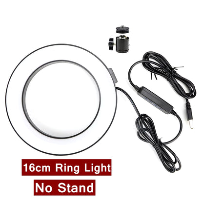 10Inch LED Video Light Ring Panel 3200K-6000K Photography Lighting Lamp with Tripod Ring Lights for Youtube Tiktok Live Stream
